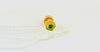 18k gold stud earring with gemstones Dabble sided ,set with emerald and sapphire
